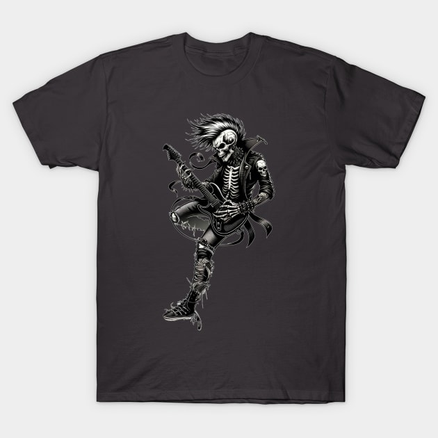 Skeleton Rocker T-Shirt by Doming_Designs